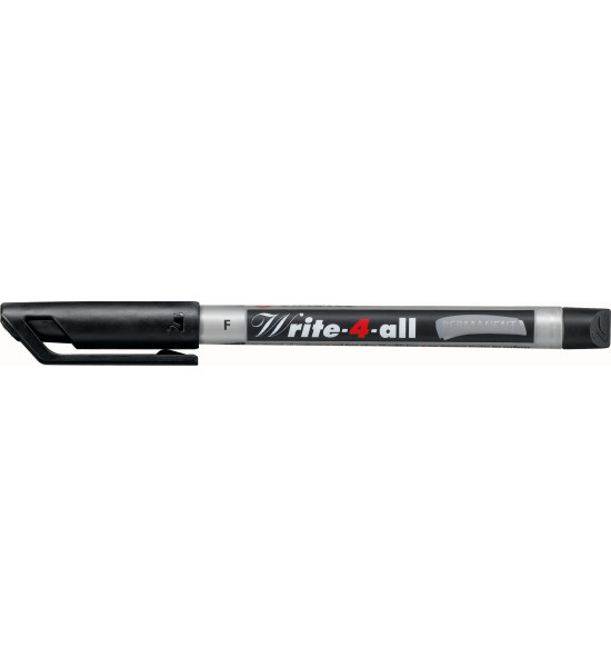 Marc. Permanente, Write-4-all, Punta Redonda, Fine F, 0.7 mm, Negro, Unidad